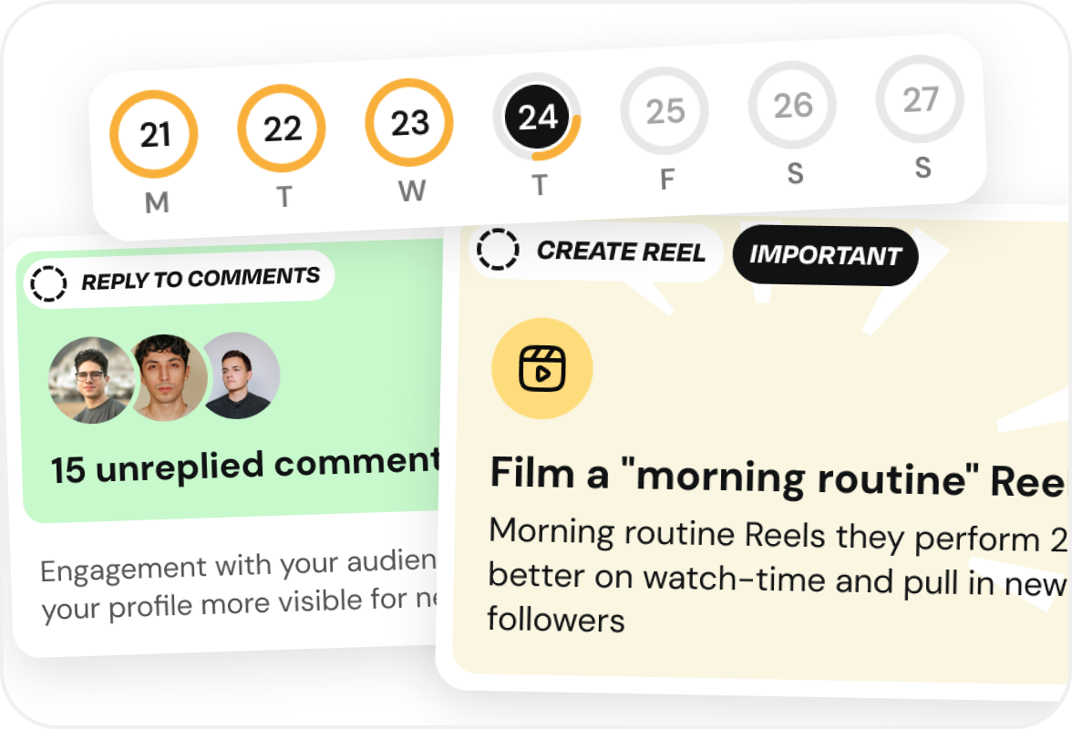 Daily plan tasks in the Boom app